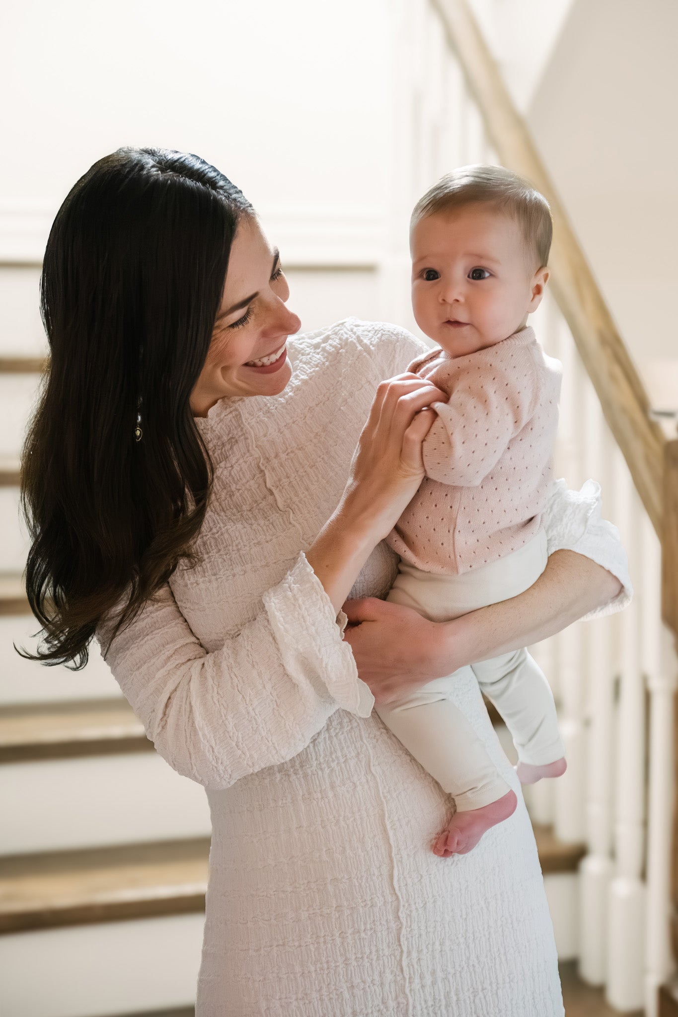 Pehr-Pointelle Knit Sweater-Soft Peony-Baby-3