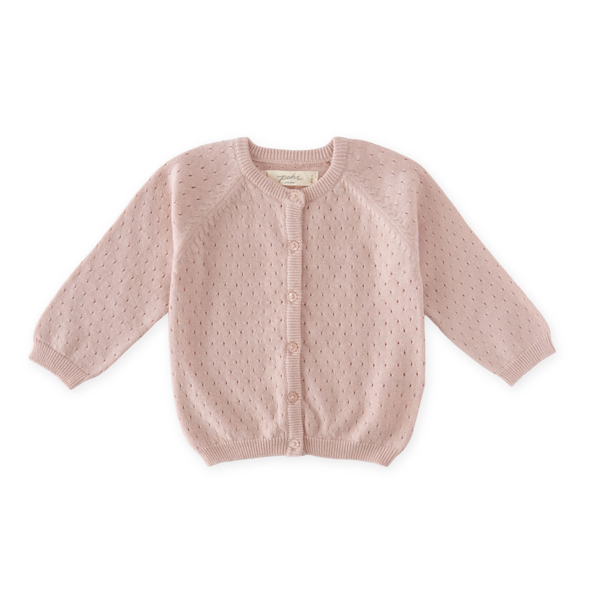 Pehr-Dotty Knit Sweater-Soft Peony-Baby-1