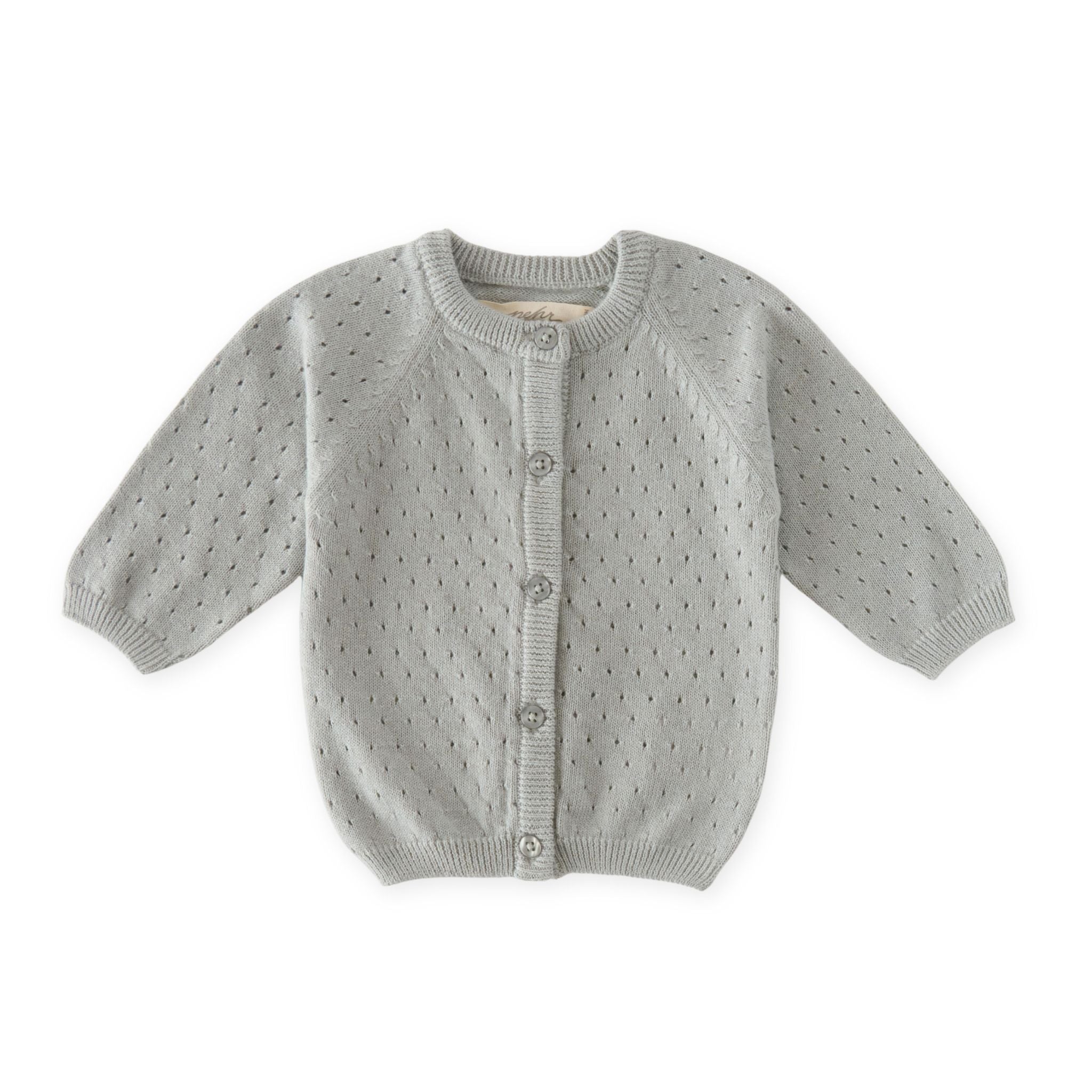 Pehr-Dotty Knit Sweater-Soft Sea-Newborn-1