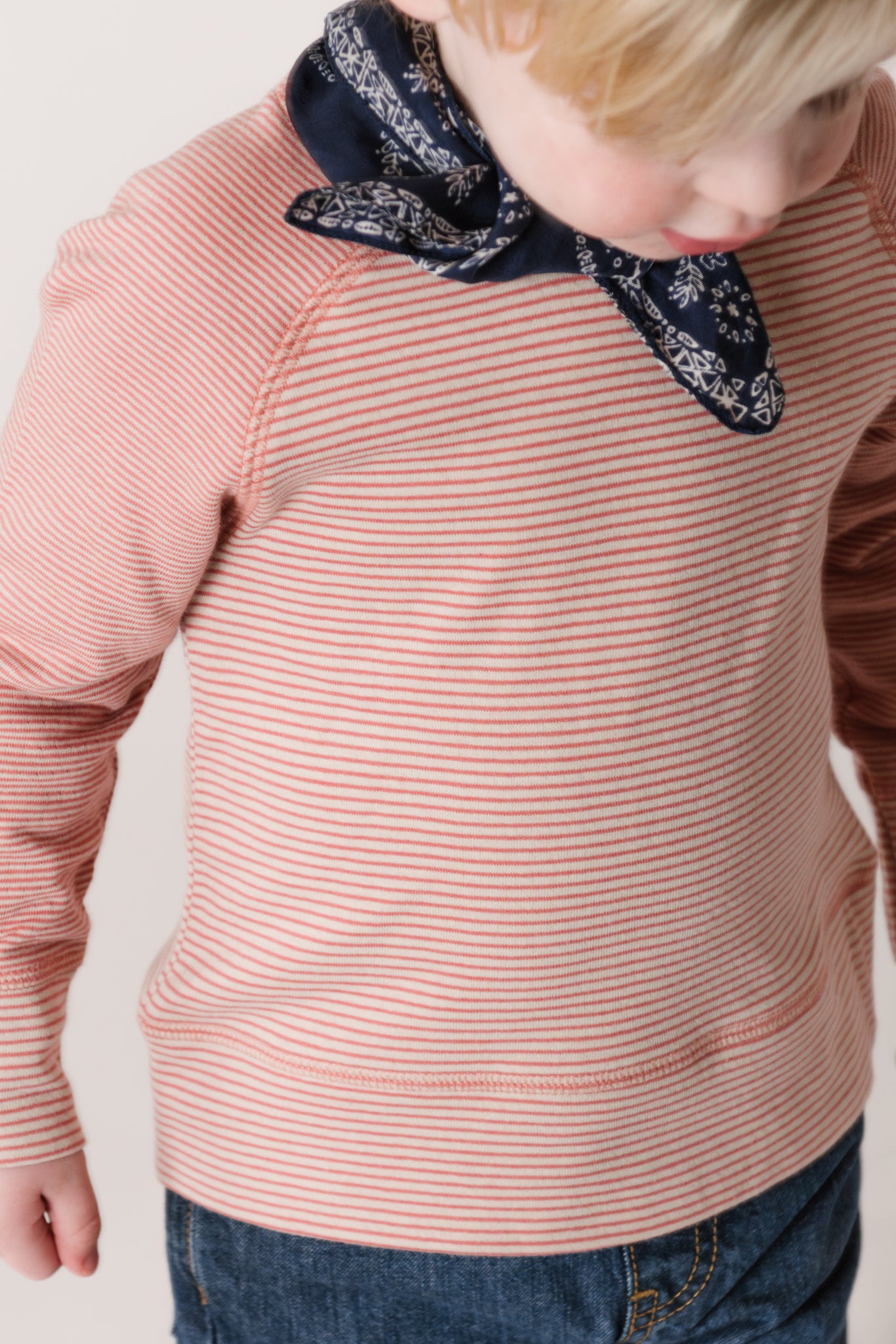 Pehr - sailor Stripe Raglan Top - Tea Rose -3