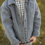 Pehr-Vintage Twill Chore Jacket-Charcoal-2
