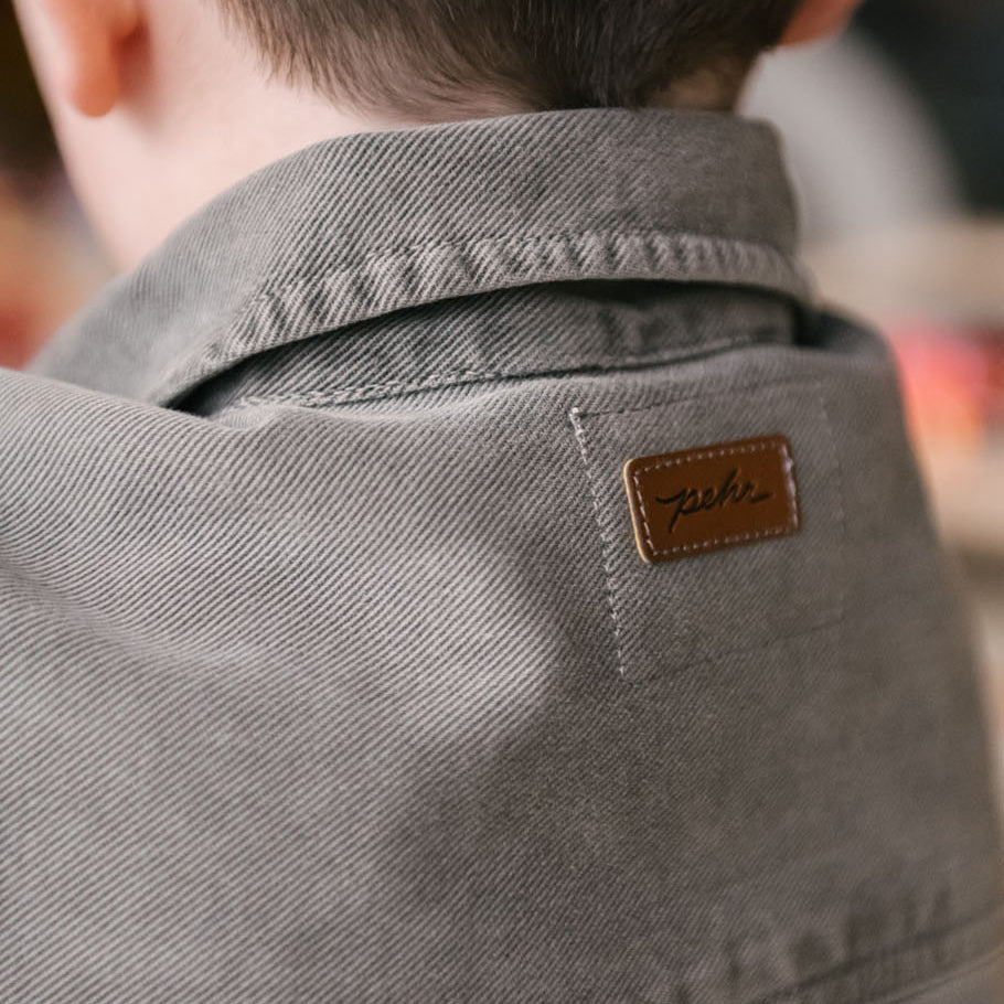 Pehr-Vintage Twill Chore Jacket-Charcoal-4