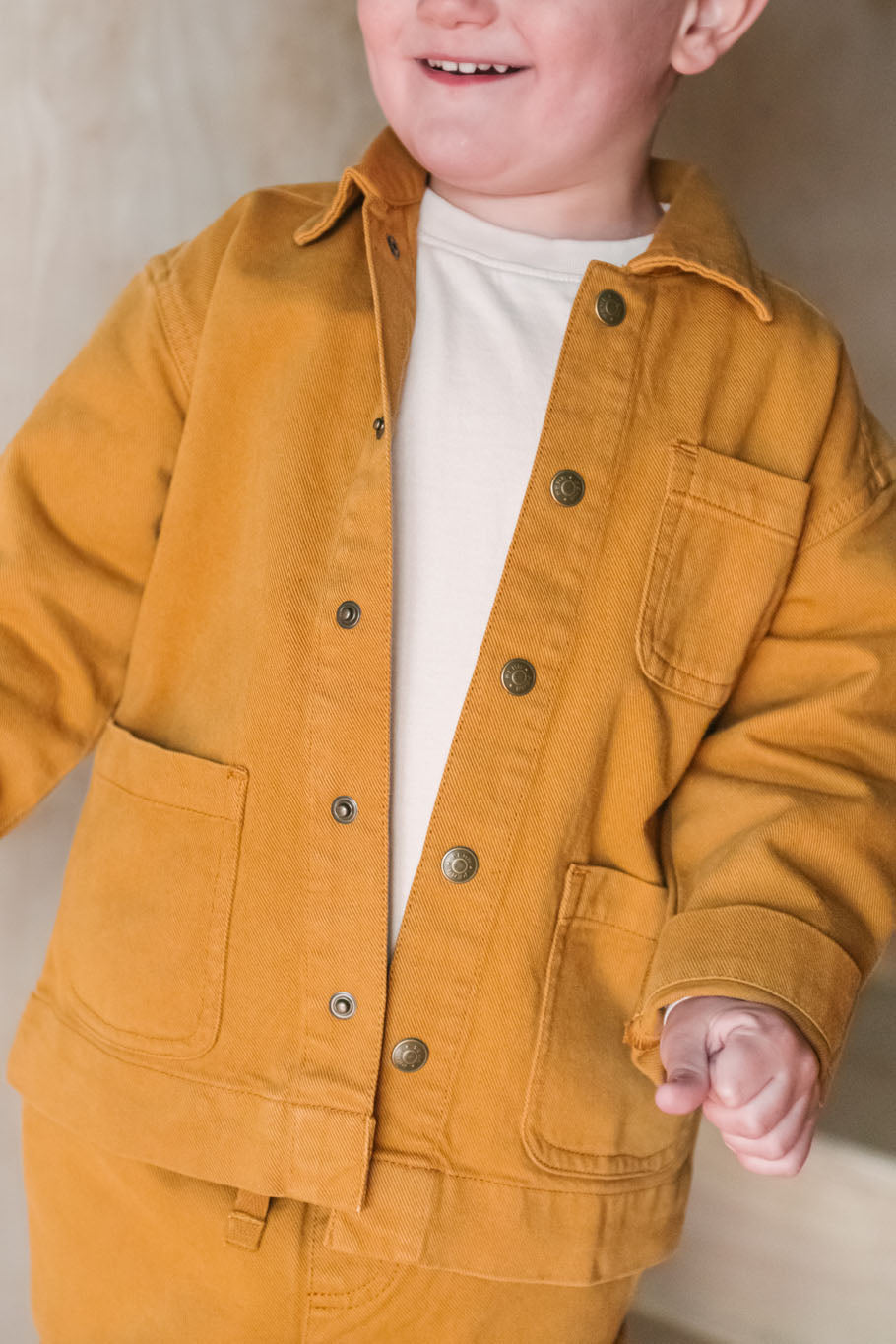 Pehr-Vintage Twill Chore Jacket-Caramel-2