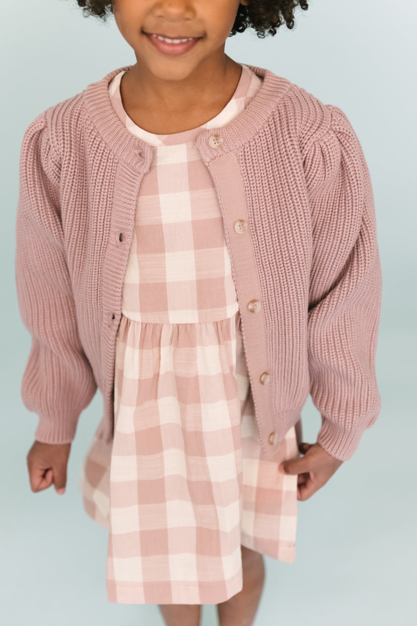 Pehr-Cotton Knit Toddler Cardigan-Iris-3