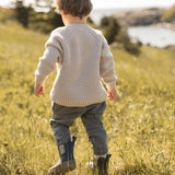 Pehr-Cotton Knit Toddler Sweater-Stone-5