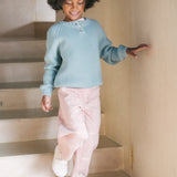 Pehr-Cotton Knit Toddler Sweater-Pond-3