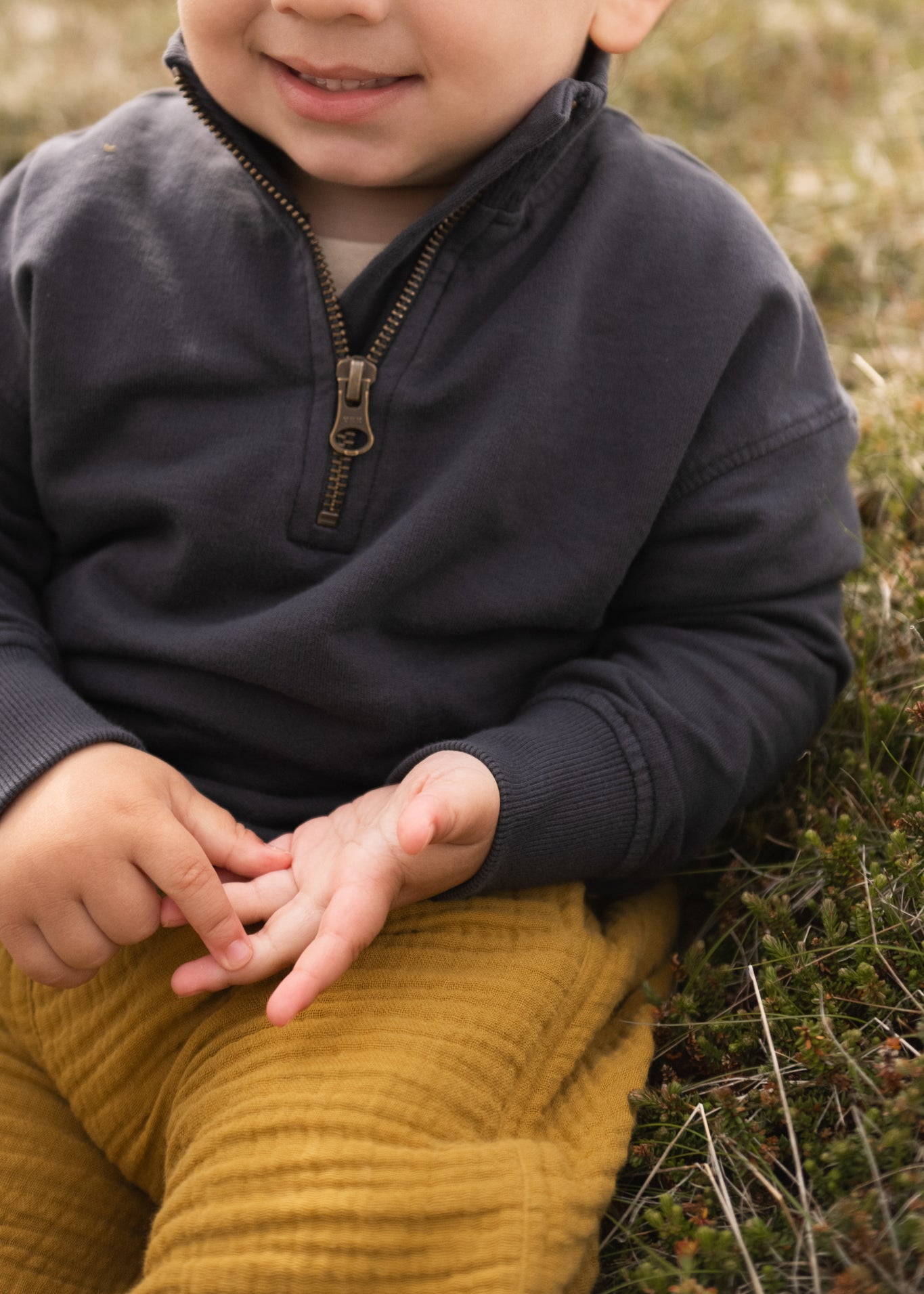 Pehr-French Terry 1/4 Zip-Ink Blue-5