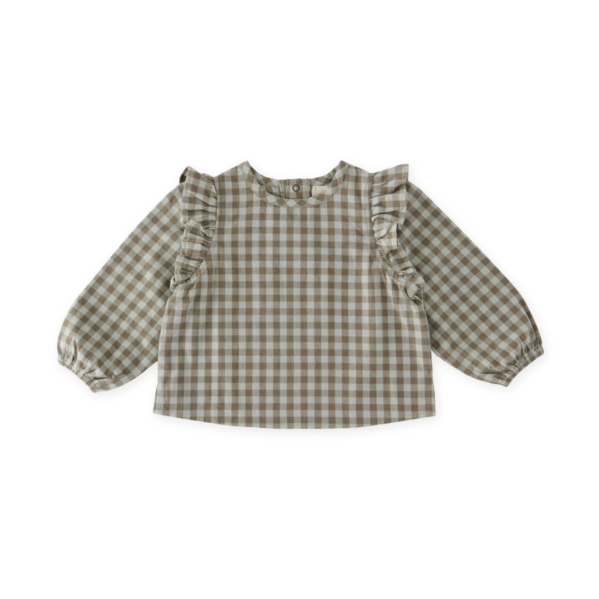 Pehr-Flannel Ruffle Top-Sage/Light Sage-1