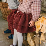 Pehr-Flannel Ruffle Top-Thistle/Light Thistle-7