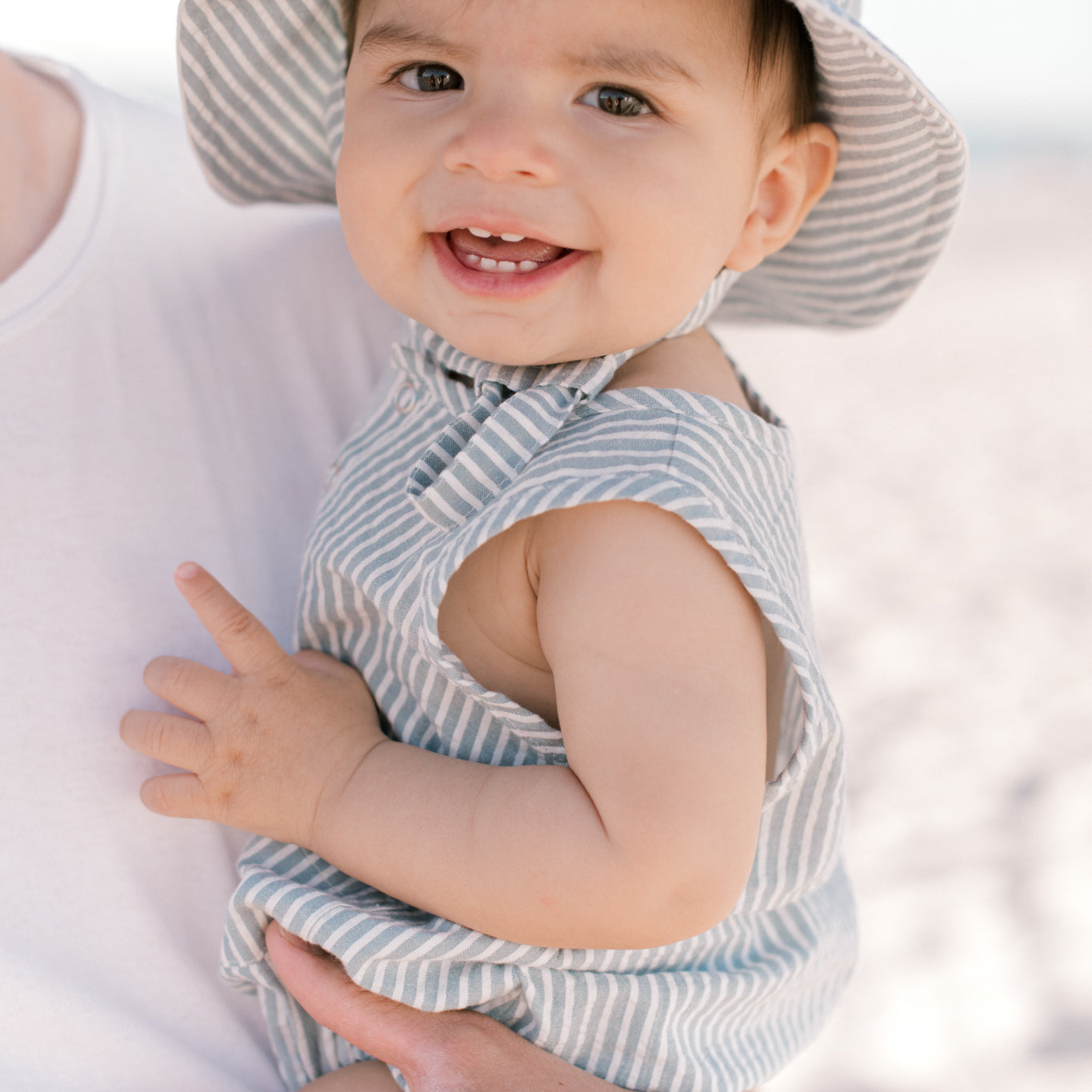 Pehr-Seersucker Bucket Hat-Marine Blue-Baby-3