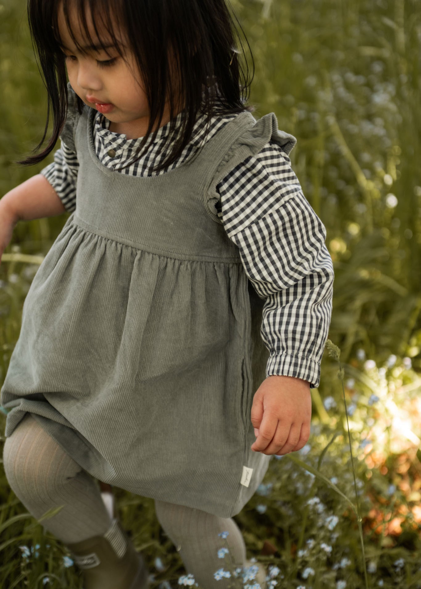 Pehr-Corduroy Pinafore Dress-Sage-2