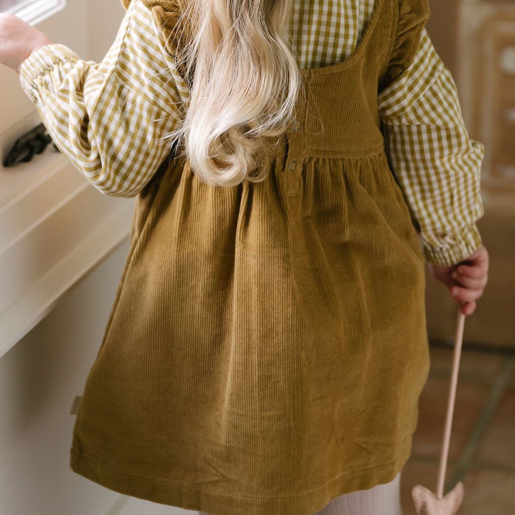 Pehr-Corduroy Pinafore Dress-Ochre-2