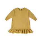 Kids French Terry Ruffle Hem Dress Dress Pehr Canada Dijon 6 T