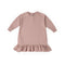 Kids French Terry Ruffle Hem Dress Dress Pehr Canada Soft Peony 6 T