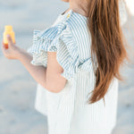 Pehr- Seersucker Dress-Marine Blue-Toddler-4