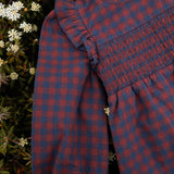 Pehr-Flannel Smocked Dress-Mulberry/Ink-2