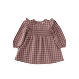 Pehr-Flannel Smocked Dress-Thistle/Light Thistle-1