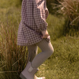 Pehr-Flannel Smocked Dress-Thistle/Light Thistle-5