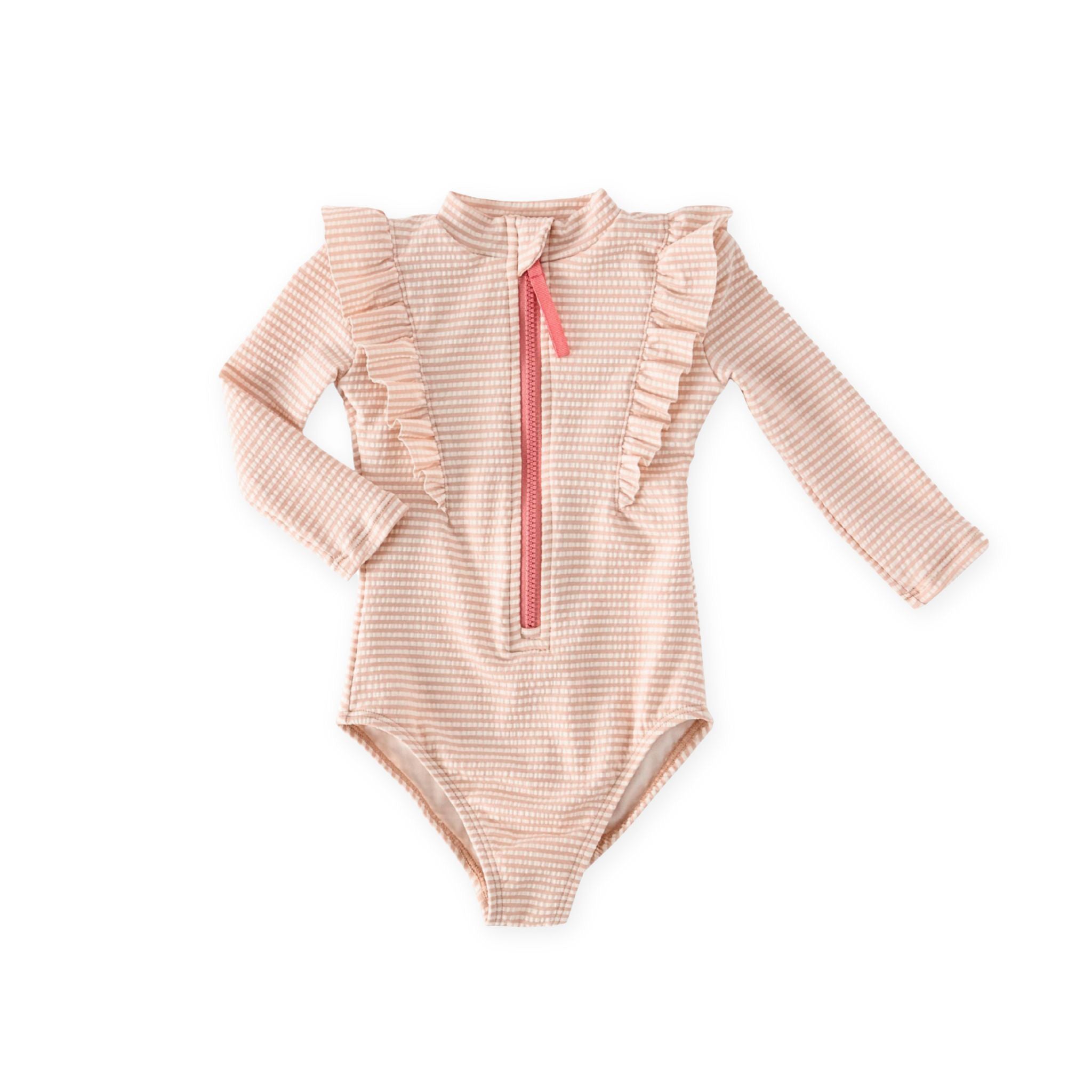 Pehr-Swim Long Sleeve Ruffle One Piece-Seersucker Peony-Baby-1