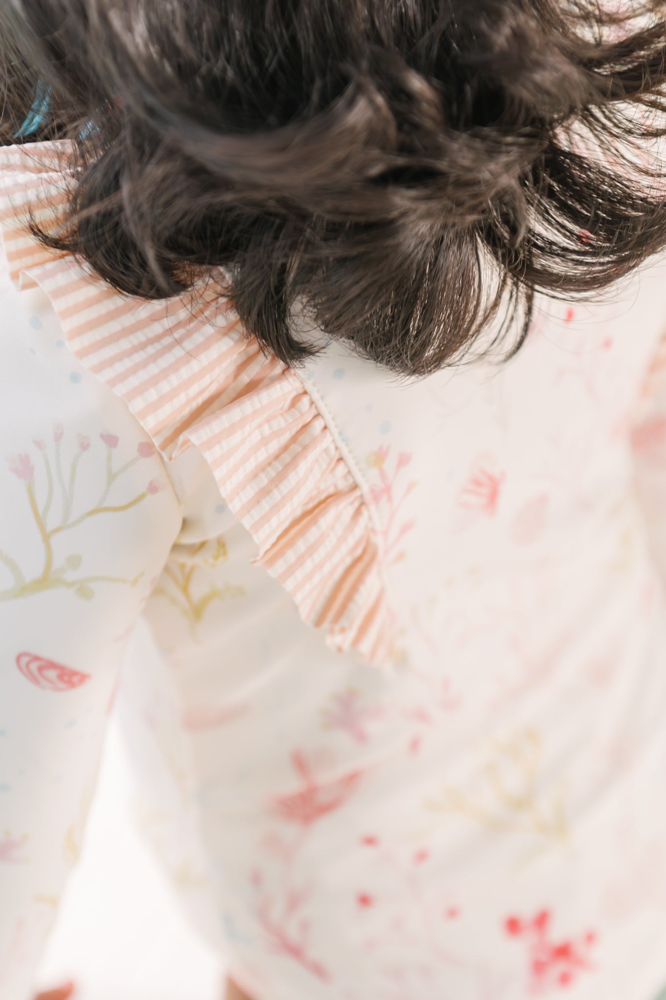 Swim Long Sleeve Ruffle One-Piece - Sea Bloom