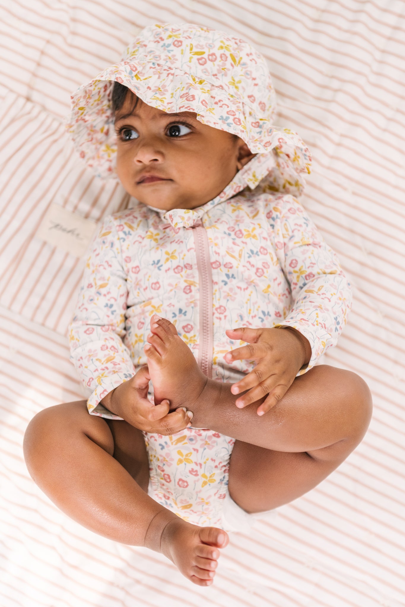 Swim Long Sleeve Hip Ruffle One-Piece