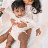 Swim Long Sleeve Hip Ruffle One-Piece