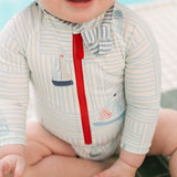 Swim Long Sleeve One-Piece - Set Sail