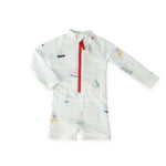 Swim Long Sleeve One-Piece - Set Sail