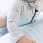 Swim Long Sleeve One-Piece - Seersucker Lake