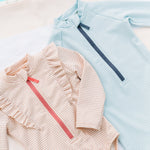 Swim Long Sleeve One-Piece - Seersucker Lake