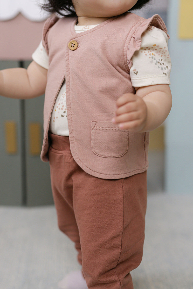 French Terry Ruffle Vest Top Pehr Canada   