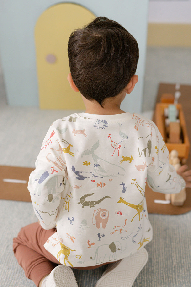 Pehr-Dropped Shoulder Long Sleeve Toddler Top-Into The Wild-3