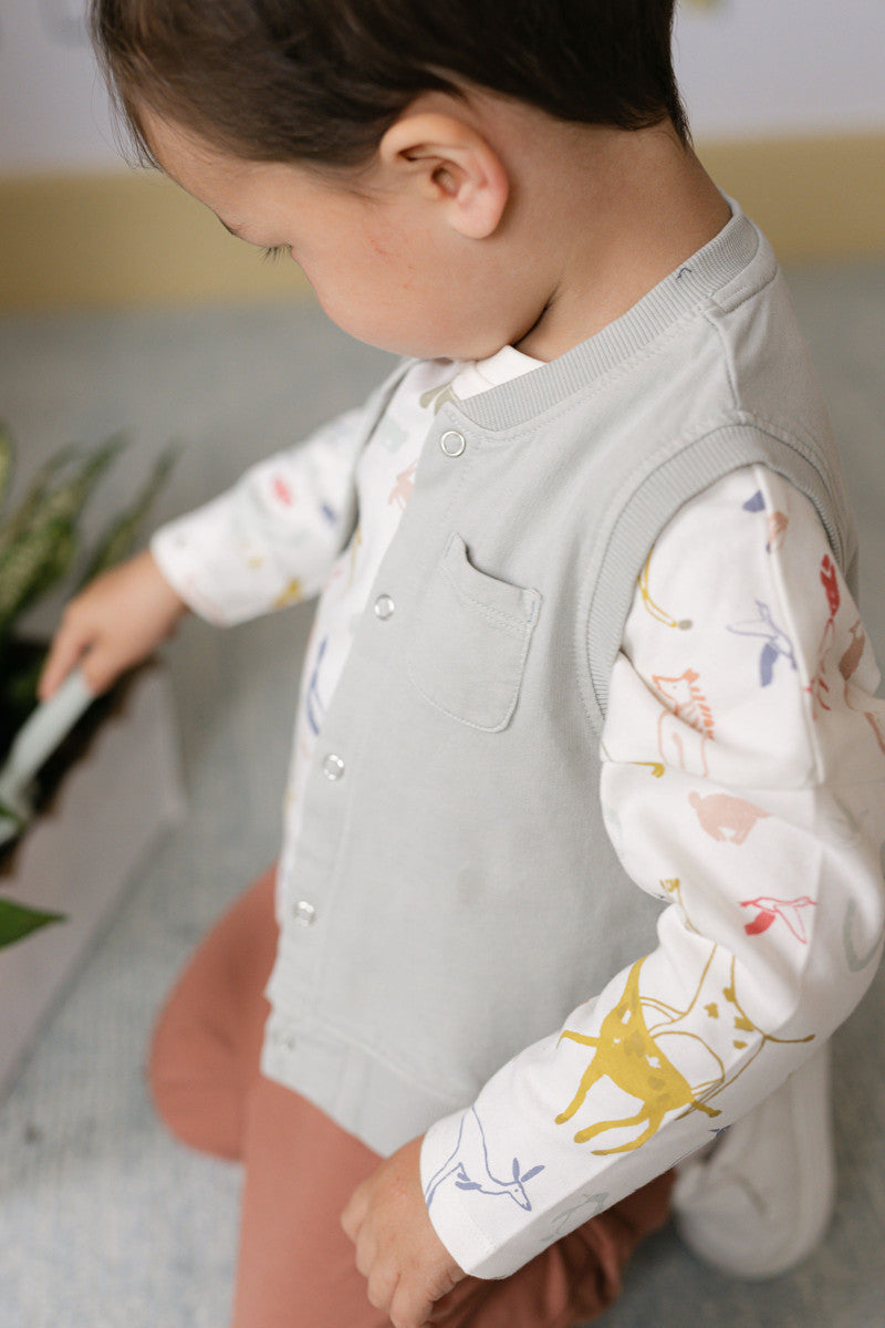 Dropped Shoulder Long Sleeve Toddler Top Top Pehr Canada   