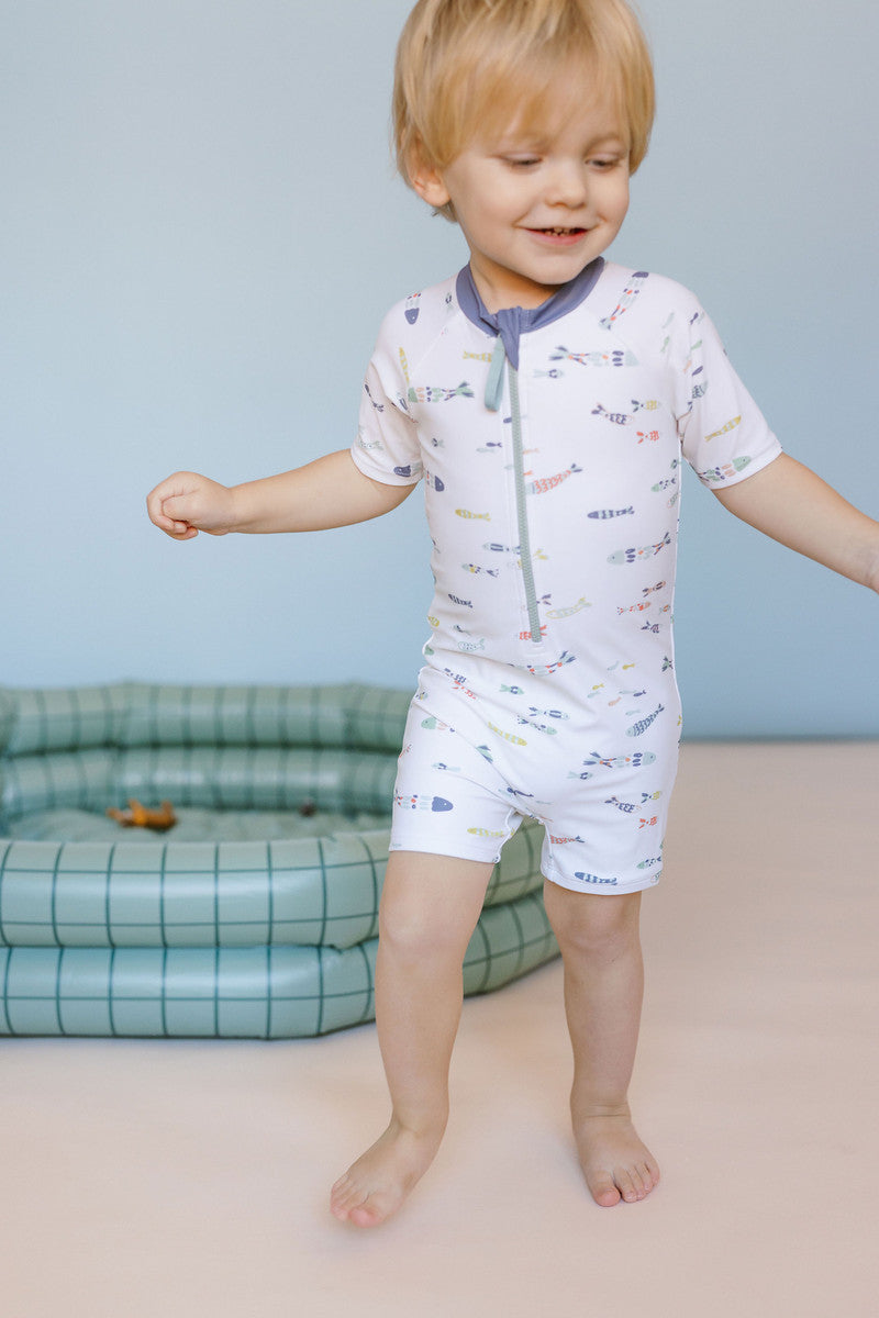 Pehr-Swim Short Sleeve One-Piece-Saltwater-4