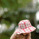Pehr-Bucket Hat-Checkmate Tomato - Peony-2