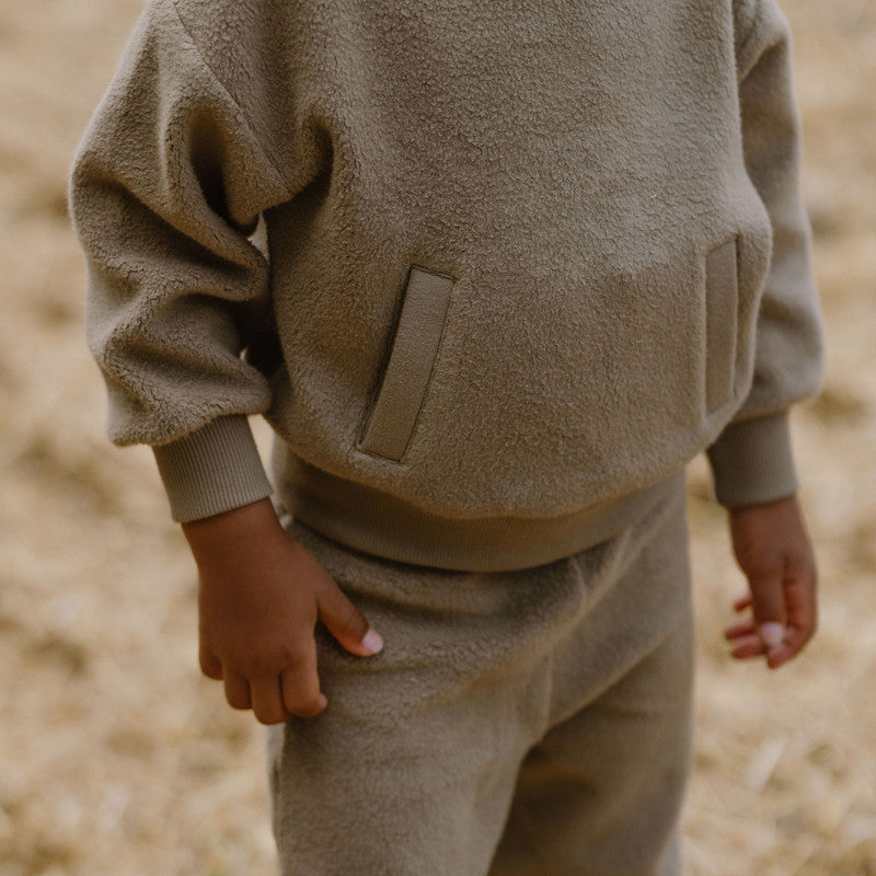 Teddy Fleece Kids Dropped Shoulder Sweatshirt Top Pehr Canada   