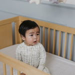 Pehr-Striped Crib Sheet-Stripes Away Pebble Grey-3