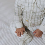 Pehr-Striped Crib Sheet-Stripes Away Pebble Grey-2