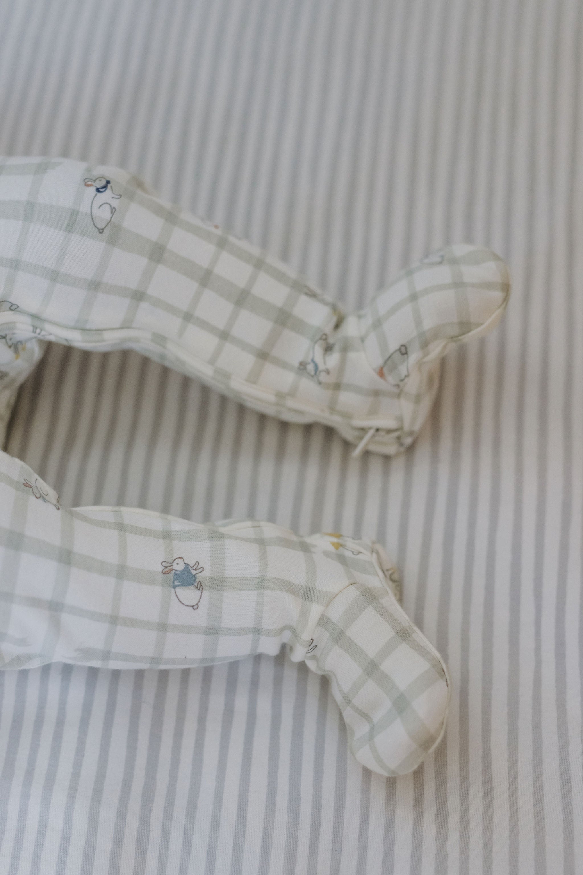 Pehr-Striped Crib Sheet-Stripes Away Pebble Grey-5