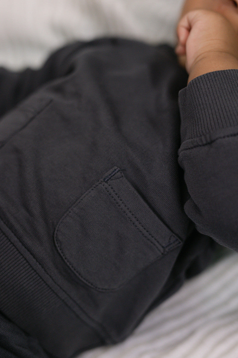 Pehr-French Terry Shoulder Snap Sweatshirt-Ink Blue-3