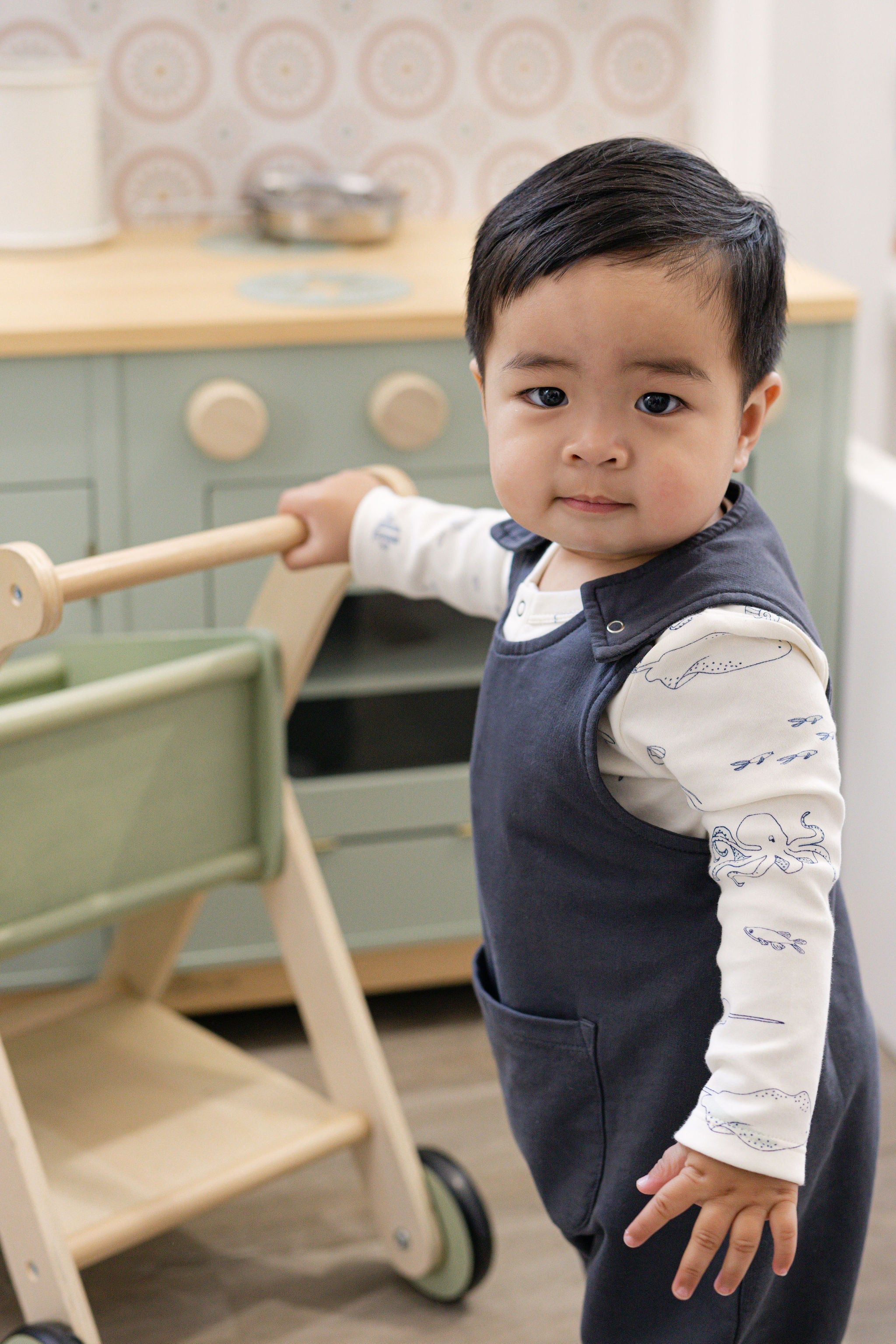 Pehr-French Terry Overalls-Ink Blue-4