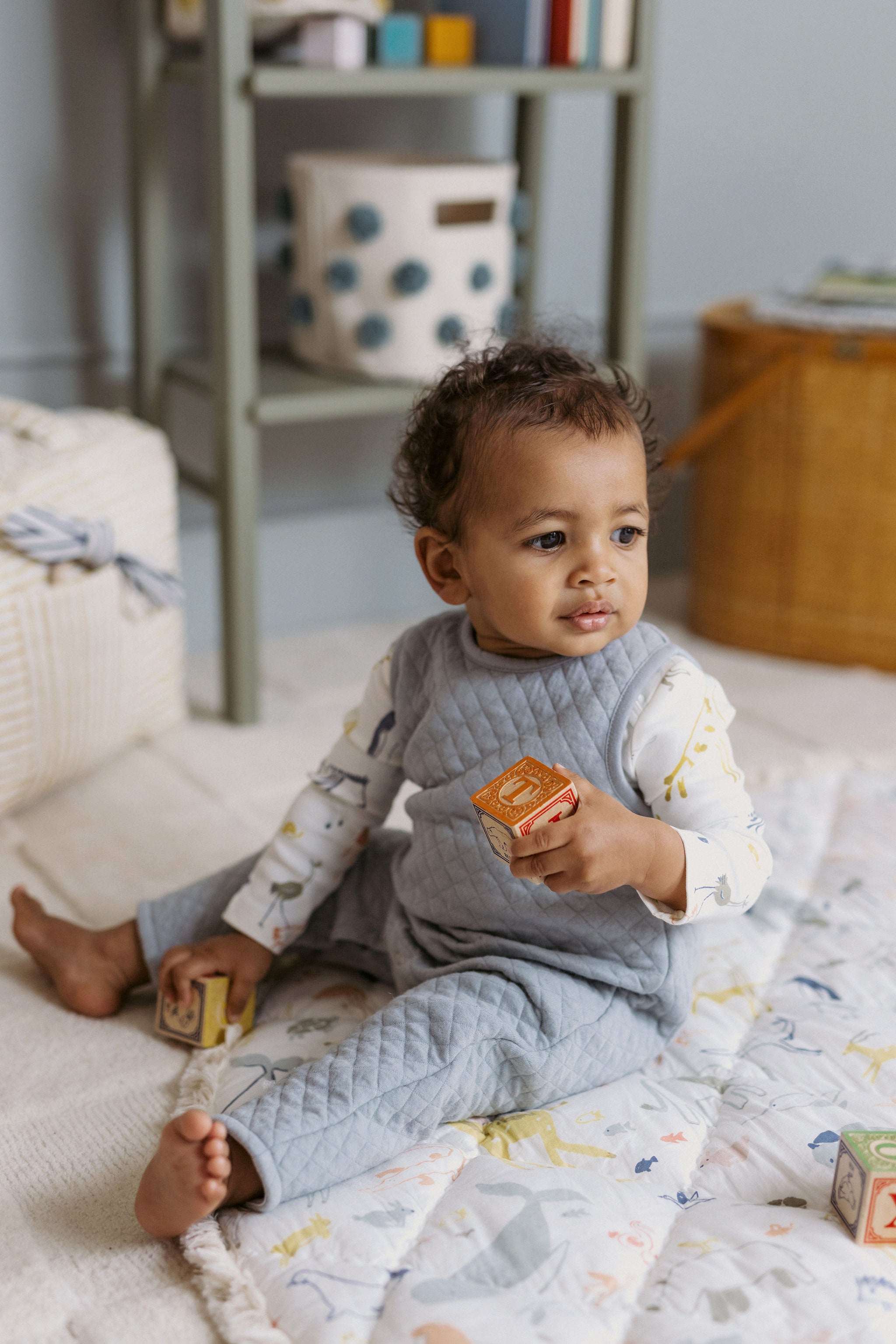 Pehr-Cozy Romper Overalls-Soft Sea-4