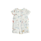 Short Sleeve Pocket Romper Romper Pehr Canada Surf 0 - 3 mos. 