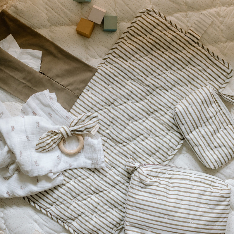 Striped On the Go Portable Changing Pad Changing Pad Pehr   