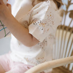 Pehr-Dropped Shoulder Short Sleeve T-Shirt-Flower Patch-2