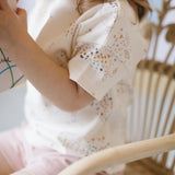 Pehr-Dropped Shoulder Short Sleeve T-Shirt-Flower Patch-2