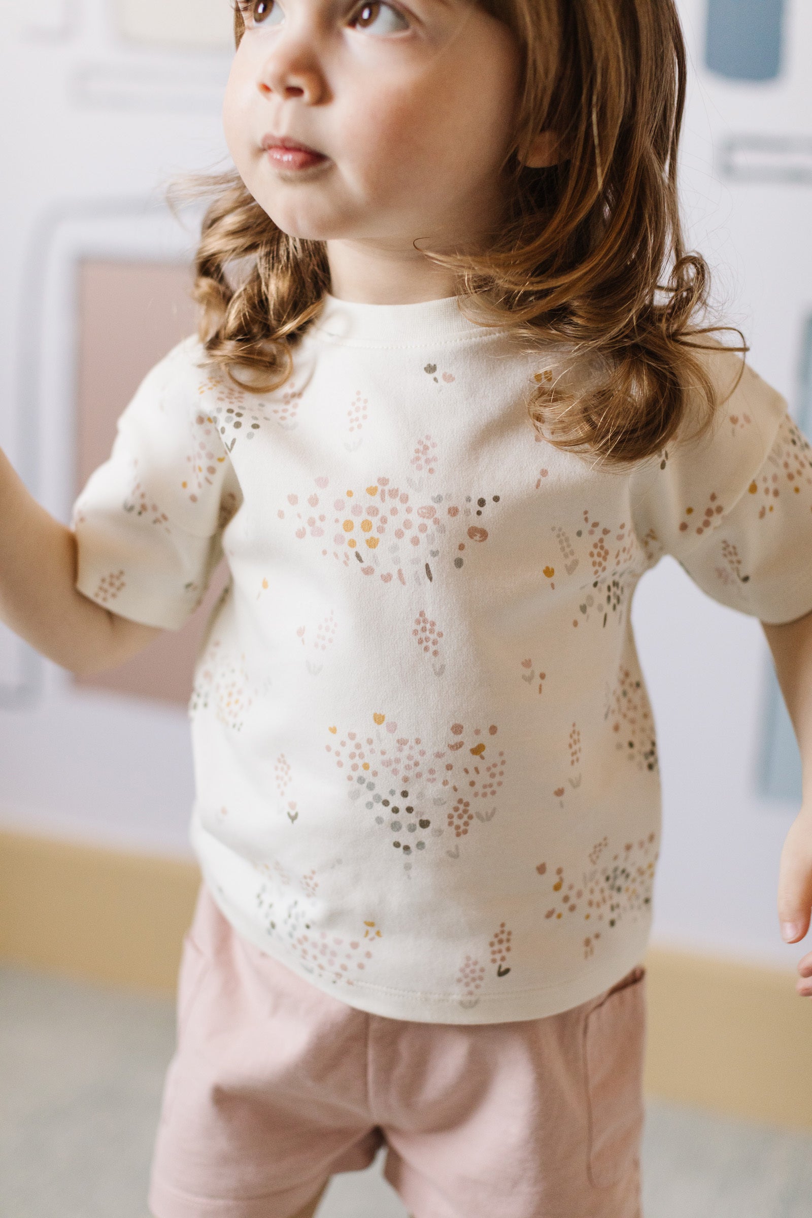 Pehr-Dropped Shoulder Short Sleeve T-Shirt-Flower Patch-5