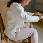Pehr-Dropped Shoulder Long Sleeve Toddler Top-Flower Patch-4