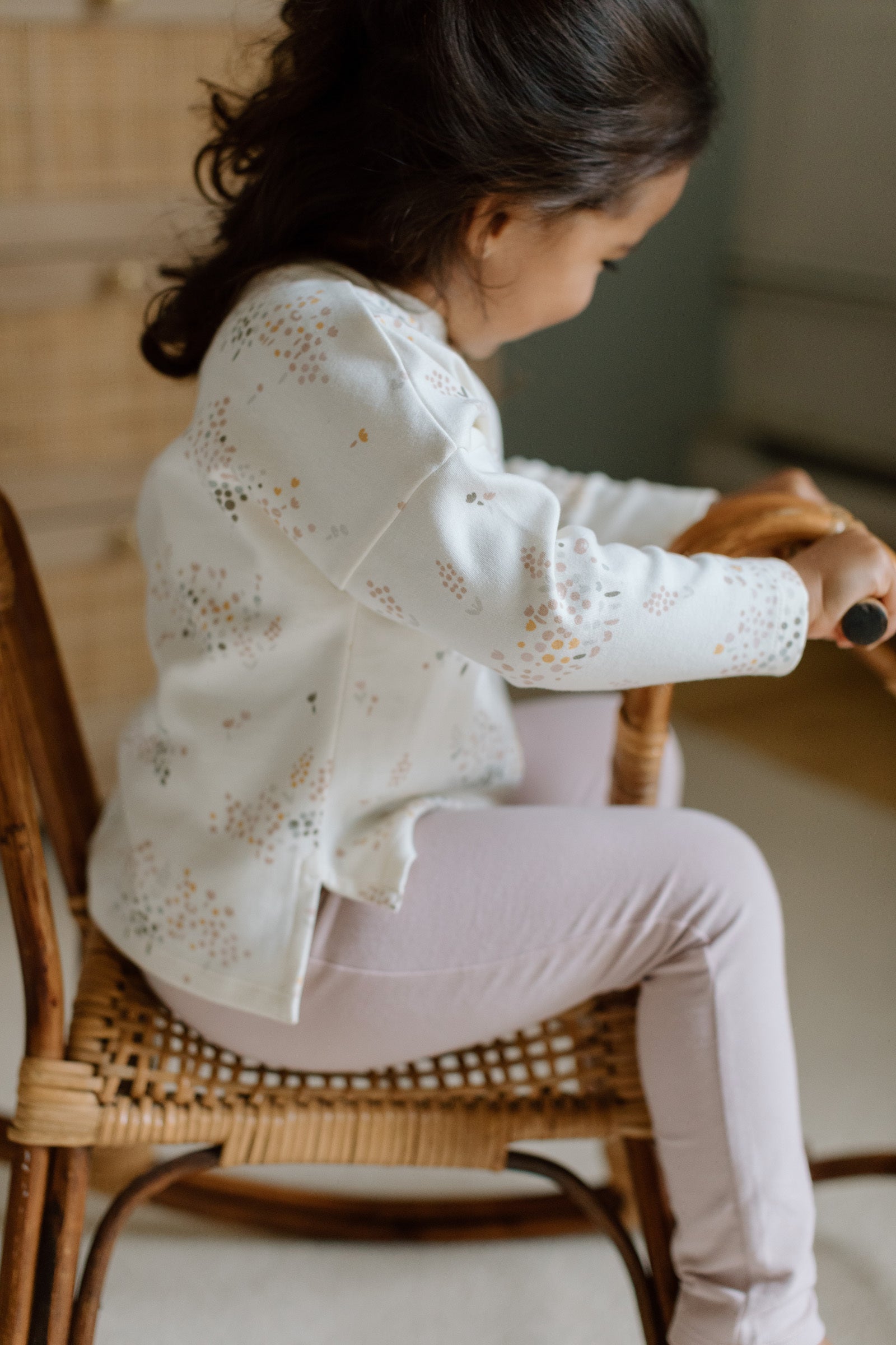 Pehr-Dropped Shoulder Long Sleeve Toddler Top-Flower Patch-4