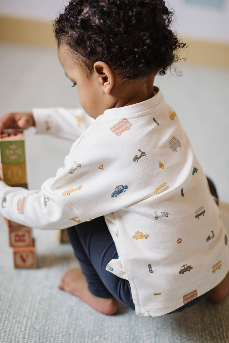 Pehr-Dropped Shoulder Long Sleeve Toddler Top-Rush Hour-2